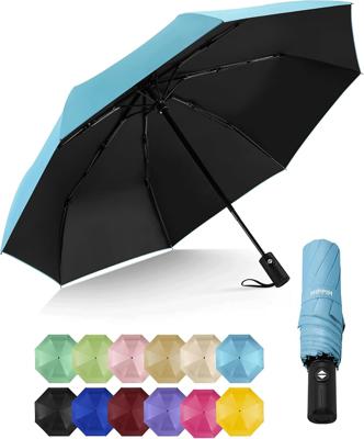 Amazon.com: HIPPIH Compact Travel Umbrella for Rain - Windproof Automatic Umbrellas, UV Umbrella for Sun Protection with Black Anti-UV Coating, Portab