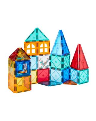 50 Piece Magnetic Tiles Set with Storage - Kmart