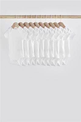 Buy White Essential 10 Pack Baby Short Sleeve Bodysuits from the Next UK online shop