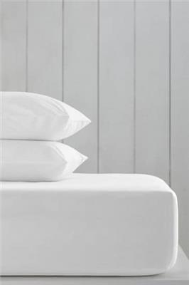 Buy White Cotton Rich Deep Fitted Sheet from the Next UK online shop
