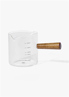 Medium Glass Measuring Jug with Wooden Handle | Woolworths.co.za