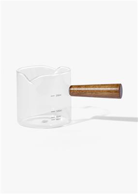 Small Glass Measuring Jug with Wooden Handle | Woolworths.co.za