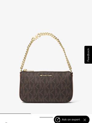 Jet Set Small Signature Logo Chain Pochette in BLACK | Michael Kors [ZA]