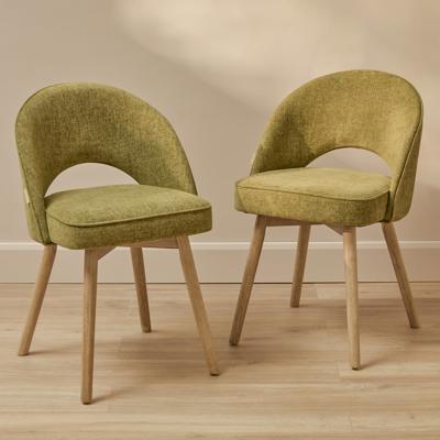 Marilyn Green Dining Chairs - Set of 2 - Whitewash Legs
 – Laura James