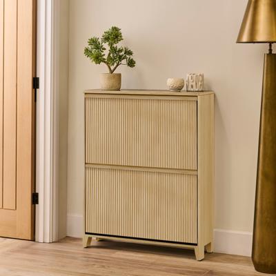 Raleigh Shoe Cabinet - 2 Door - Whitewash
 – Laura James