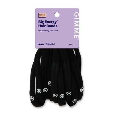 Gimme Beauty Big Energy Hair Bands for Thick Hair - Black - 10ct: Hair Styling, Securing Hair : Target