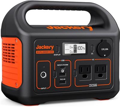Amazon.com: Jackery Portable Power Station Explorer 300, 293Wh Backup Lithium Battery, 110V/300W Pure Sine Wave AC Outlet, Solar Generator for Outdoor