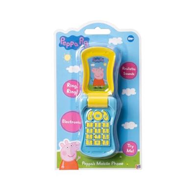 Peppa Pig Flip Phone Toy – Lights & Sounds Pretend Play Phone for Toddlers | Officially Licensed Peppa Toy | 1-Pack or 2-Pack Bundle | Age 18 Months+