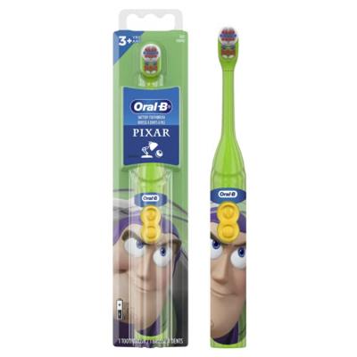 Oral-B Battery Powered Toothbrush for Kids with Disney Buzz Lightyear, Soft Bristles, for Kids Ages 3+