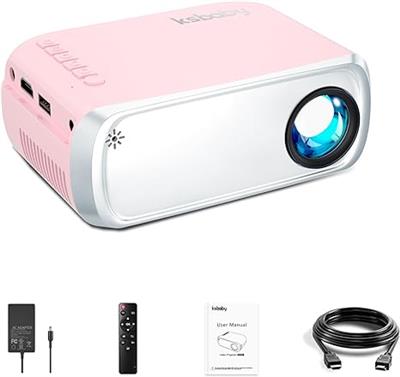 Amazon.com: Portable Projector, ksbaby Outdoor Projector, LED Aesthetic Video Mini Projector for Outdoor Portable Movies Compatible with HDMI, USB, La