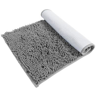 Hitime Soft Chenille Bath Rug Mat 16x24 Quick Dry Machine Washable Bathroom Runner - Ultra Absorbent Non-Slip Backing - Dark Gray - Walmart.ca