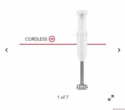 Cordless Variable Speed Hand Blender White KHBBV53WH | KitchenAid
