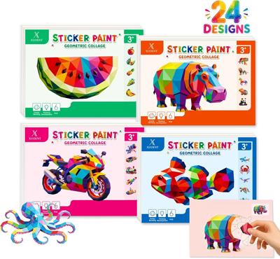 Amazon.com: Xuoent Brain Games Sticker by Number, 4-Pack Sticker Activity Books | Mess-free screen-free sticker activity for kids ages 4-10. Travel to