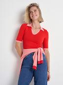 Colourblock Trophy Neck Top | Kettlewell Colours