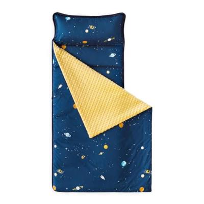 Wake In Cloud - Toddler Nap Mat with Pillow and Minky Fleece Blanket, for Kids Boys Girls in Daycare Preschool Kindergarten, Roll Up Sleeping Bag, Spa