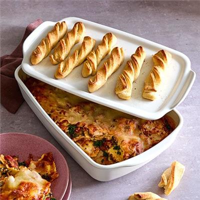 Stone Rectangular Baker With Tray - Shop | Pampered Chef US Site