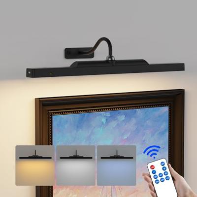 Craftersmark Dimmable Cordless Picture Light for Wall 16in, 5000mAh Rechargeable Battery Wall Sconce Art Light, CRI 95+ 350LM Wall Light for Gallery A
