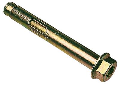 Easyfix Sleeve Anchors Yellow Zinc-Plated 12mm x 130mm M12 10 Pack - Screwfix