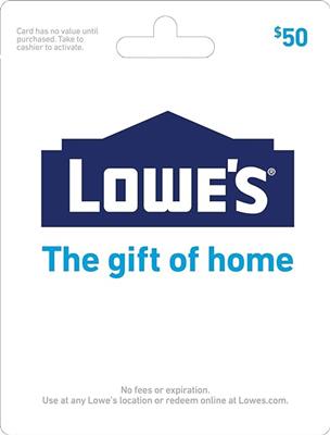 Amazon.com: Lowes $50 Gift Card : Gift Cards