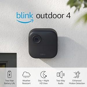 Amazon.com: Blink Outdoor 4 (4th Gen) – Wire-free smart security camera, two-year battery life, two-way audio, HD live view, enhanced motion detection