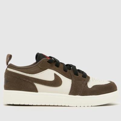 Kids Junior Beige & Brown Nike Jordan Air Jordan 1 Low Trainers | schuh