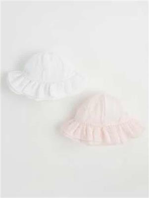 Cheesecloth Floppy Hats 2 Pack | Baby | George at ASDA