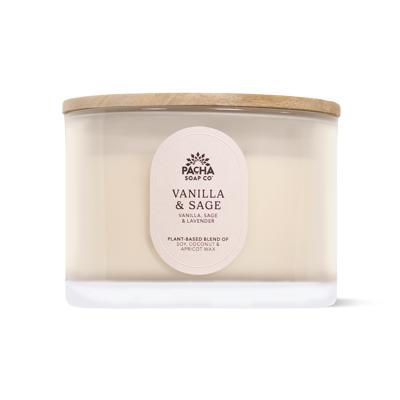 Vanilla & Sage Plant Based Candle | Pacha Soap Co.