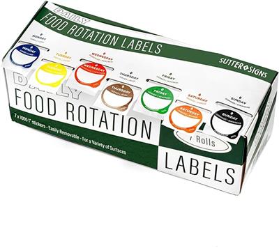 Amazon.com : Day Dots Food Labels | 1 Date Dot Stickers for Food Containers, 7000 Labels with Dispenser Box : Office Products