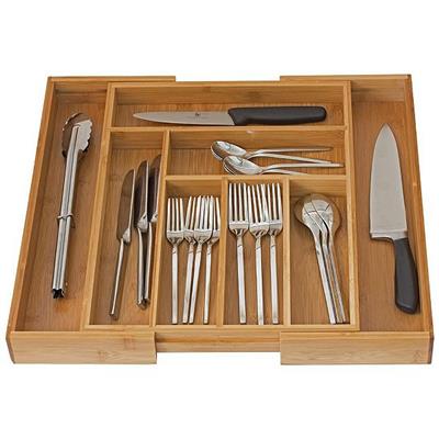 Expandable Cutlery Kitchen Utensils and Flatware Drawer Divider - Drawer Utensils Organizer