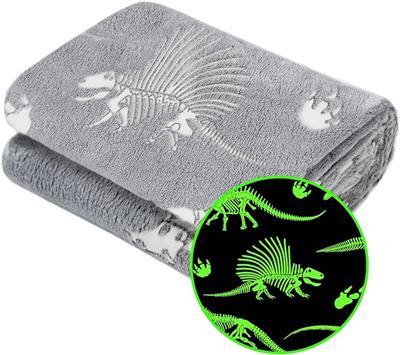 Amazon.com: Glow in The Dark Blanket Dinosaur Throw Blanket for Boys Kids Soft Warm Cozy Cute Dino Blanket Unique Christmas Toys Gifts Gray Glowing Di