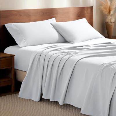 Bare Home King Flannel Sheet Set 100% Cotton (King, White)