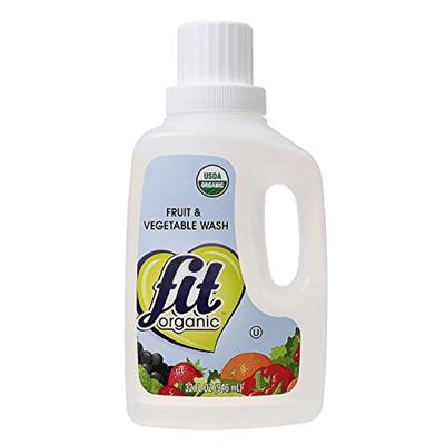 Fit Organic 32 Oz Soaker Produce Wash, Fruit and Vegetable Wash and Pesticide/Wax Remover