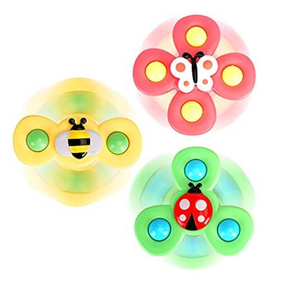 ALASOU 3PCS Suction Cup Spinner Toys for 1 Year Old Boy Girl|Spinning Top Toddler Toys Age 1-2|1 2 Year Old Boy Birthday Gift|Baby Bath Toys for Kids