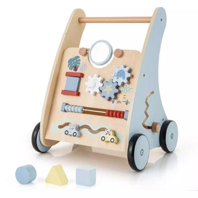 BABY JOY Wooden Baby Walker Push & Pull Walker Montessori Multi-Activi – Babyjoy