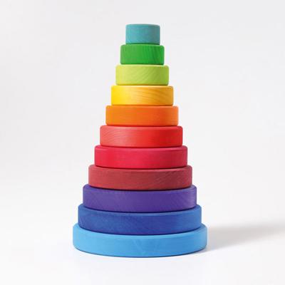 Large Stacking Tower Rainbow (Grimms): The Wooden Wagon