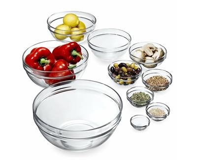 10-Piece Glass Mixing Bowl Set for Kitchen Mixing Baking Prepping Cooking Serving | Catch.com.au