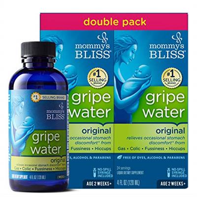 Mommys Bliss Original Gripe Water, Infant Gas and Colic Relief, Gentle & Safe, 2 Weeks+, 4 Fl Oz (Pack of 2)