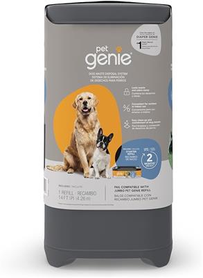 Amazon.com : Pet Genie Pail | Dog Waste Disposal System for Outdoor and Indoor Odor Control | Dog Poop Trash can | Includes 1 Square Refill Bag That L