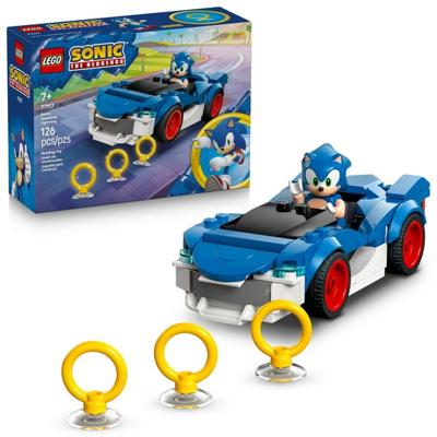 LEGO Sonic the Hedgehog Sonic: Speedster Lightning Race Car Toy for Boys & Girls - Toy Building Set W/Sonic Minifigure for Kids & Gamers, Ages 7+ - Gi