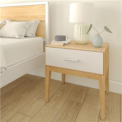 Plank and Beam Duo Nightstand with 1 Drawer