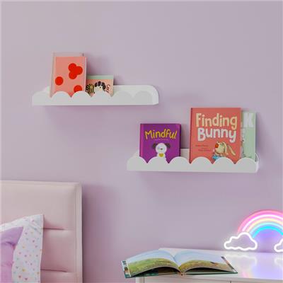 Adairs Kids - Sadie Scallop White Book Shelf Pack of 2 | Adairs