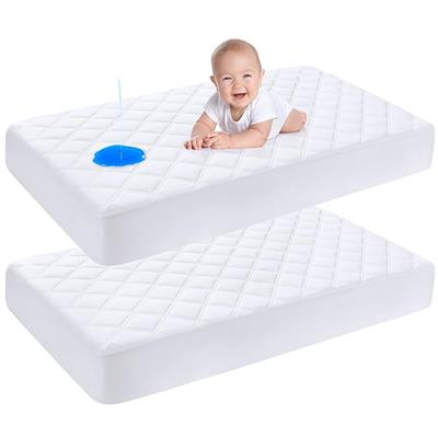Amazon.com : Yoofoss Waterproof Crib Mattress Protector 2 Pack, Quilted Crib Mattress Pad Cover Ultra Soft and Breathable, Machine Washable Toddler Ma