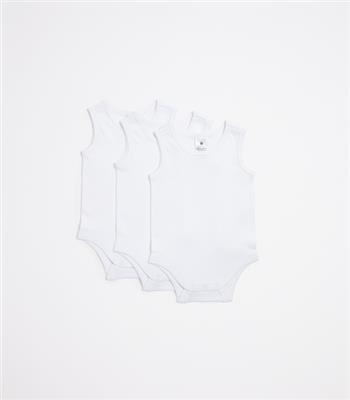 3 Pack Baby Organic Cotton Sleeveless Bodysuits | Target Australia