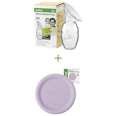 Amazon.com : haakaa Manual Breast Pump 100ml/4oz & Silicone Cap (Lavander) Combo : Baby