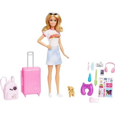 Barbie Doll And Accessories Travel Set With Puppy : Target