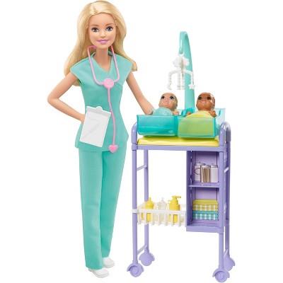 Barbie You Can Be Anything Baby Doctor Blonde Doll And Playset : Target