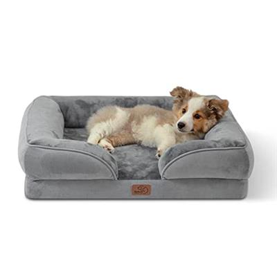 Bedsure Orthopedic Dog Bed for Medium Dogs - Waterproof Dog Sofa Beds Medium, Supportive Foam Pet Couch Bed with Removable Washable Cover, Waterproof