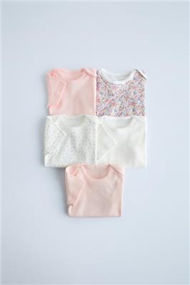 1 MONTH-3 YEARS/ PACK OF FIVE FLORAL BODYSUITS - Pink | ZARA United Kingdom