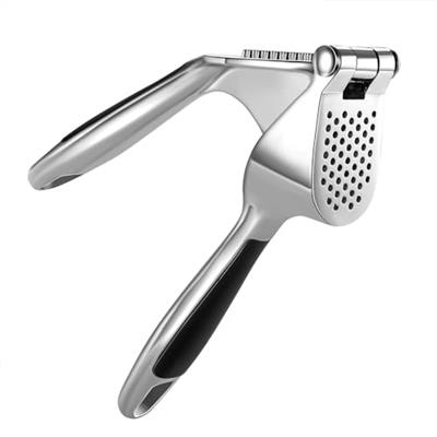 Honsen Garlic Press Easy to Squeeze and Clean, Zinc Alloy Garlic Mincer & Crusher with Soft Easy-Squeeze Ergonomic Handle