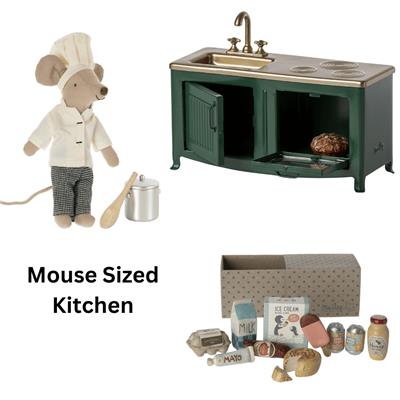 Bluebell’s Burrow.                           Maileg, Mouse Kitchen Bundle